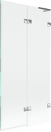 Mexen Lunar L koupelnová zástěna, 2-křídlová pravá 90 x 150 cm, transparentní, chrom - 897L-090-100-01-00-P