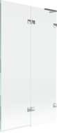 Mexen Lunar L vanová zástěna 2-křídlá pravá 100 x 150 cm, transparentní, chrom - 897L-100-100-01-00-P