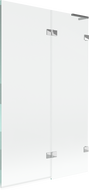 Mexen Lunar L vanová zástěna 2křídlová pravá 110 x 150 cm, transparentní, chrom - 897L-110-100-01-00-P