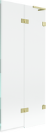Mexen Lunar L vanová zástěna dvoukřídlá pravá 80 x 150 cm, transparentní, zlatý kartáčovaný - 897L-080-100-55-00-P