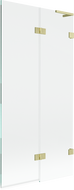 Mexen Lunar L vanová zástěna dvoukřídlá pravá 90 x 150 cm, transparentní, zlatá kartáčovaná - 897L-090-100-55-00-P