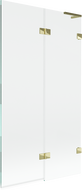 Mexen Lunar L vanová zástěna 2-křídlová pravá 100 x 150 cm, transparentní, zlatý - 897L-100-100-50-00-P