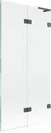 Mexen Lunar L vanová zástěna 2křídlová pravá 90 x 150 cm, transparentní, kartáčovaná gun gray - 897L-090-100-66-00-P