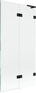 Mexen Lunar L vanová zástěna dvoukřídlá pravá 90 x 150 cm, transparentní, černá - 897L-090-100-70-00-P