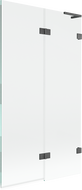 Mexen Lunar L vanová zástěna dvoukřídlová pravá 100 x 150 cm, transparentní, gun gray kartáčovaná - 897L-100-100-66-00-P