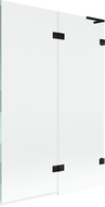 Mexen Lunar L vanová zástěna 2-dílná pravá 120 x 150 cm, transparentní, černá - 897L-120-100-70-00-P