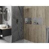 Mexen X-Wall-R výklenková polička s límcem 45 x 30 cm, inox - 1910453010