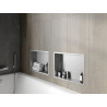 Mexen X-Wall-R výklenková polička s límcem 45 x 30 cm, inox - 1910453010