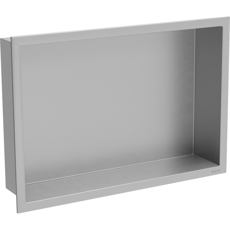 Mexen X-Wall-R výklenková polička s límcem 45 x 30 cm, inox - 1910453010