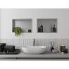 Mexen X-Wall-R výklenková polička s límcem 45 x 30 cm, inox - 1910453010