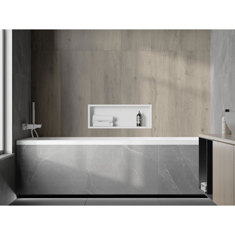 Mexen X-Wall-R výklenková police s límcem 60 x 20 cm, bílá - 1920602010