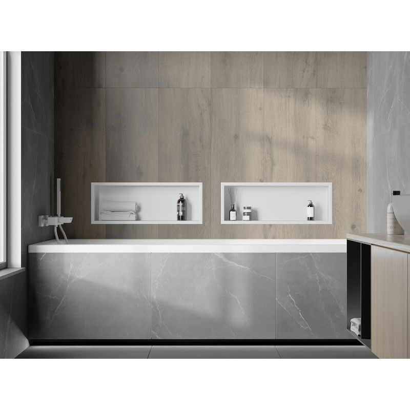 Mexen X-Wall-R výklenková police s límcem 60 x 20 cm, bílá - 1920602010