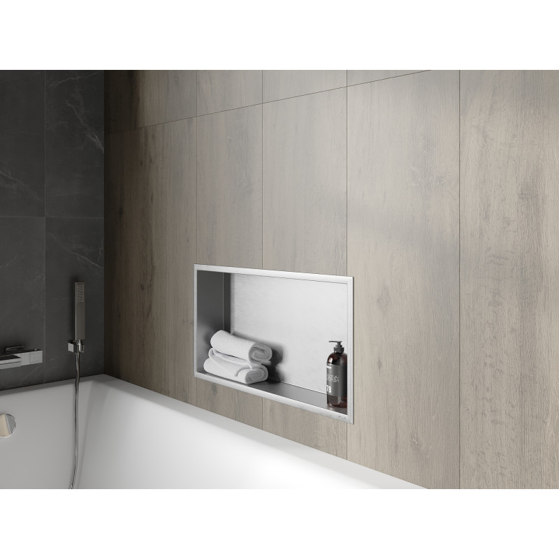 Mexen X-Wall-R nástěnná police s límcem 60 x 30 cm, inox - 1910603010