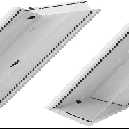 Mexen Mist-H T sprchový kout jednokřídlý levý 85 x 120 cm, transparentní, černý - 8A5T-085-120-70-00-L