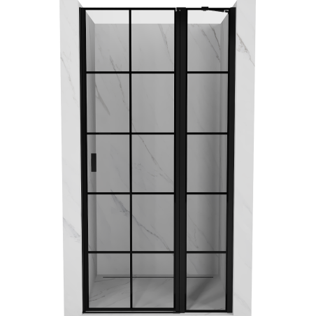 Mexen Mist sprchové dveře výklopné pravé 80 cm, černá mřížka, černé - 8A4-080-000-70-77-P