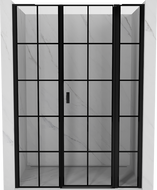 Mexen Mist L pravé sprchové dveře 135 cm, černá mřížka, černé - 8A4L-135-001-70-77-P