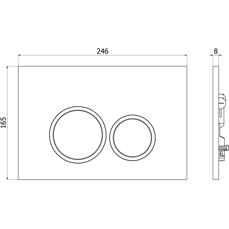Mexen Tex 01 splachovací tlačítko, zlatý kartáčovaný - 6101-11