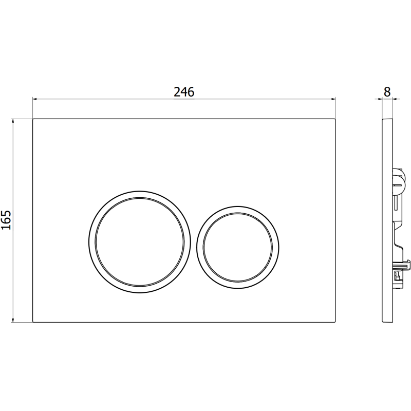 Mexen Tex 01 tlačítko splachovací, gun gray kartáčovaný - 6101-12