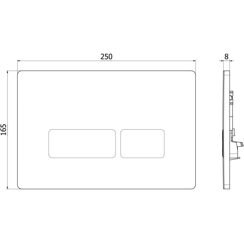 Mexen Tex 04 splachovací tlačítko, zlatý kartáčovaný - 6104-11