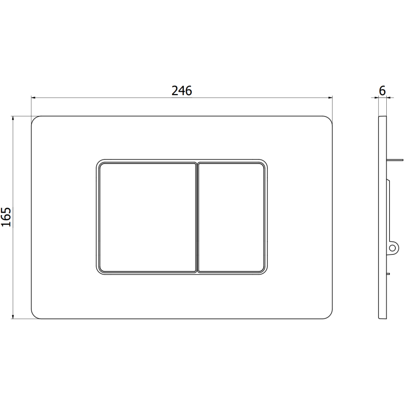 Mexen Tex 05 tlačítko splachovací nerezová ocel, inox - 6105-10
