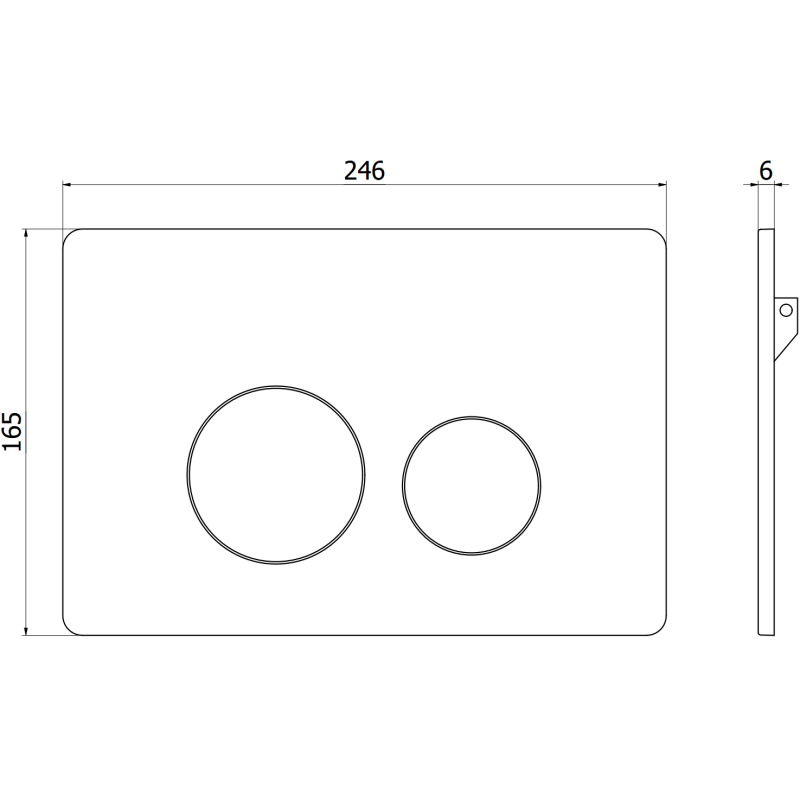 Mexen Tex 06 tlačítko splachování nerezová ocel, zlatá kartáčovaná - 6106-11