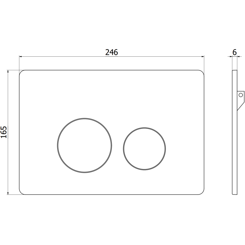 Mexen Tex 06 splachovací tlačítko nerez ocel, kartáčovaná gun gray - 6106-12