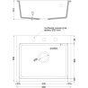 Mexen Elix granitový dřez s 1 komorou 600 x 500 mm, černý, sifon chrom - 6525601005-77