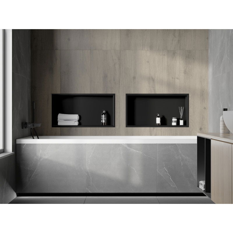 Mexen X-Wall-R vestavěná polička s límcem 60 x 30 cm, černá - 1970603010