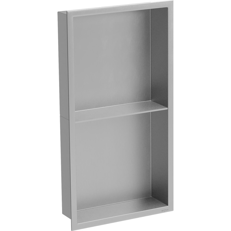 Mexen X-Wall-R nástěnná polička s límcem a policí 60 x 30 cm, inox - 1910603010S