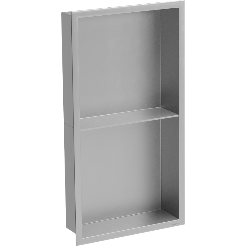 Mexen X-Wall-R vestavěná police s límcem a policí 60 x 30 cm, inox - 1910603010S
