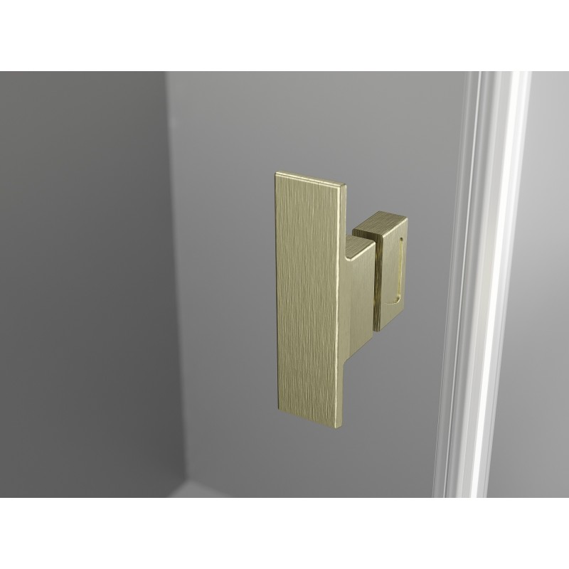 Mexen Mist-H Duo sprchová kabina dvoukřídlá levá 100 x 70 cm, transparentní, zlatá kartáčovaná - 8A5-100L-070P-55-00