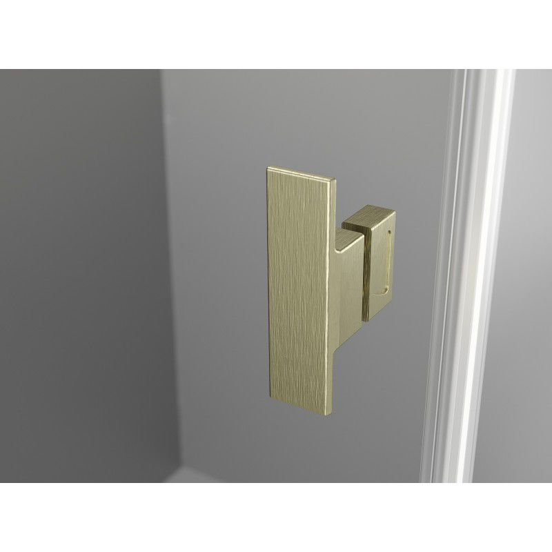 Mexen Mist-H Duo sprchový kout s otvíratelnými dveřmi pravý 90 x 95 cm, průhledný, zlatý kartáčovaný - 8A5-090L-095P-55-00