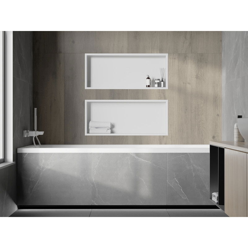 Mexen X-Wall-R nástěnná polička s límcem 75 x 30 cm, bílá - 1920753010