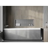 Mexen X-Wall-R výklenková polička s límcem 90 x 30 cm, inox - 1910903010