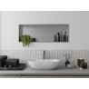 Mexen X-Wall-R výklenková polička s límcem 90 x 30 cm, inox - 1910903010