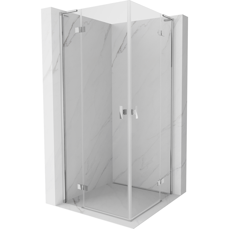 Mexen Mist-H L Duo sprchový kout s otočnými dveřmi 95 x 95 cm, transparentní, chrom - 8A5L-095L-095P-01-00