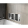 Mexen X-Wall-R nástěnná police s límcem a poličkou 90 x 30 cm, inox - 1910903010S