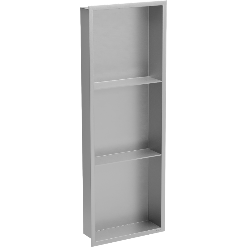 Mexen X-Wall-R výklenková police s límcem a policí 90 x 30 cm, inox - 1910903010S