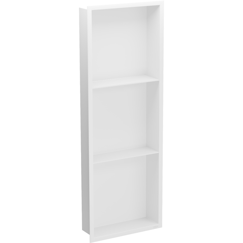Mexen X-Wall-R zapuštěná police s límcem a policí 90 x 30 cm, bílá - 1920903010S