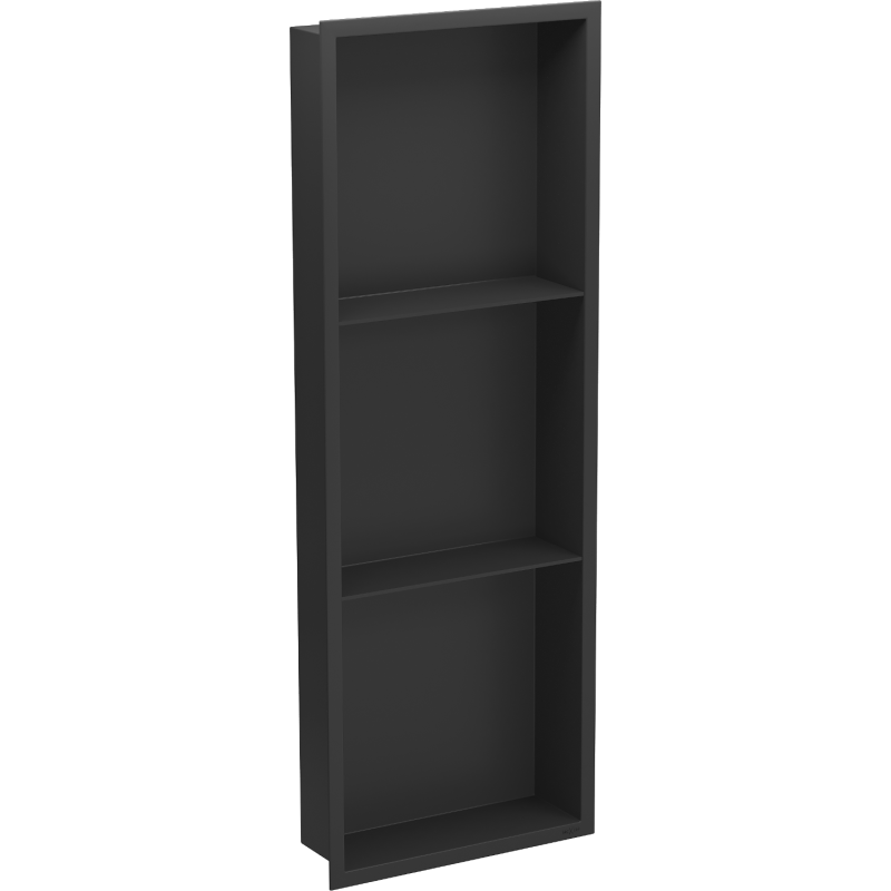 Mexen X-Wall-R výklenková police s límcem a poličkou 90 x 30 cm, černá - 1970903010S