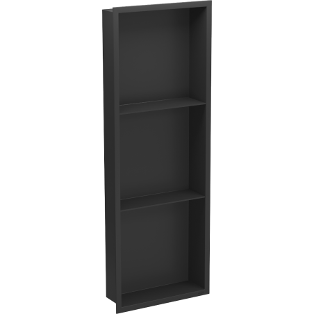 Mexen X-Wall-R výklenková police s límcem a poličkou 90 x 30 cm, černá - 1970903010S