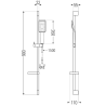 Mexen DS54 posuvný sprchový set, černý - 785544583-71