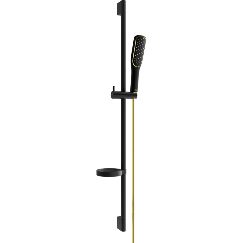 Mexen DS49 posuvný sprchový set, černý/zlatý - 785494583-57