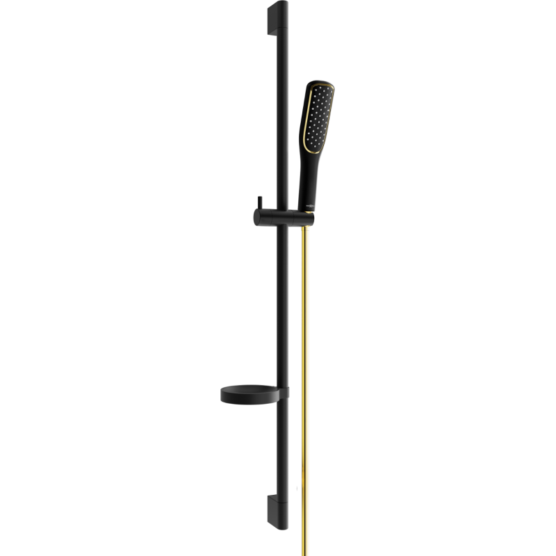 Mexen DS49 sprchová sada posuvná, černá/zlatá - 785494583-57
