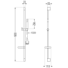Mexen DS70 posuvný sprchový set, černý - 785704583-70