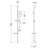 Mexen DS17 sada sprch pole suwny, černý - 785174583-70