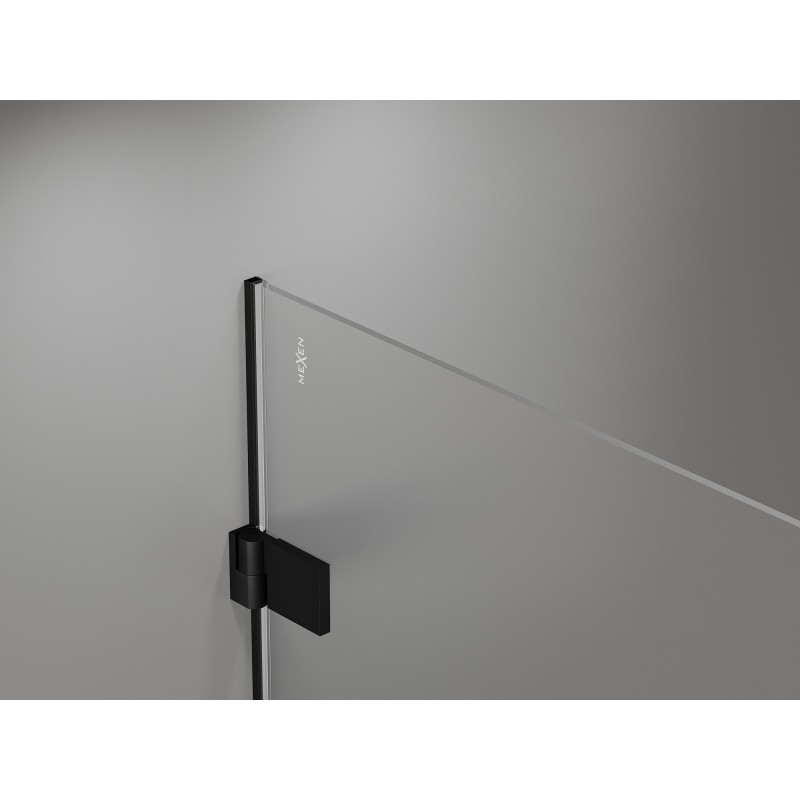 Mexen Lunar-B sprchový kout s otočnými dveřmi, levý, 95 x 90 cm, transparentní, černý - 832-095-090-70-00-L
