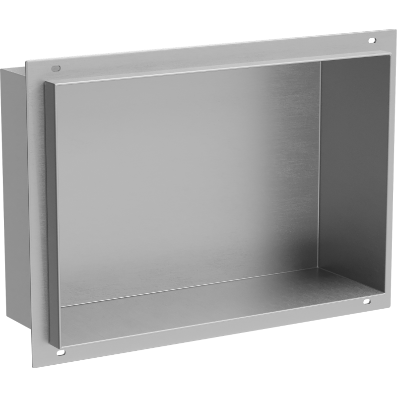 Mexen X-Wall-NR nástěnná polička bez lemu 30 x 20 cm, inox - 1911302010