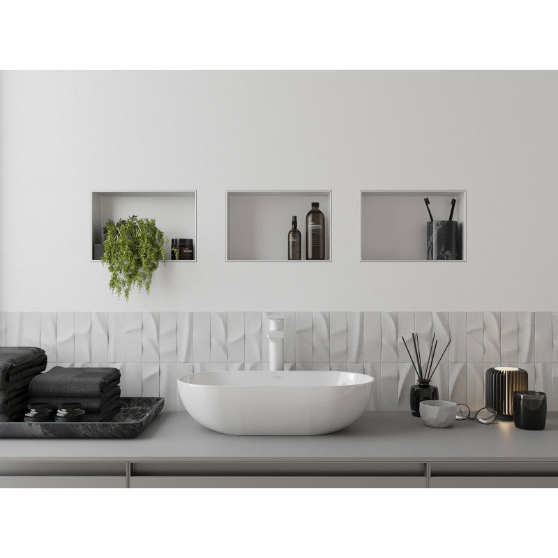 Mexen X-Wall-NR vestavná polička bez lemu 30 x 20 cm, bílá - 1921302010