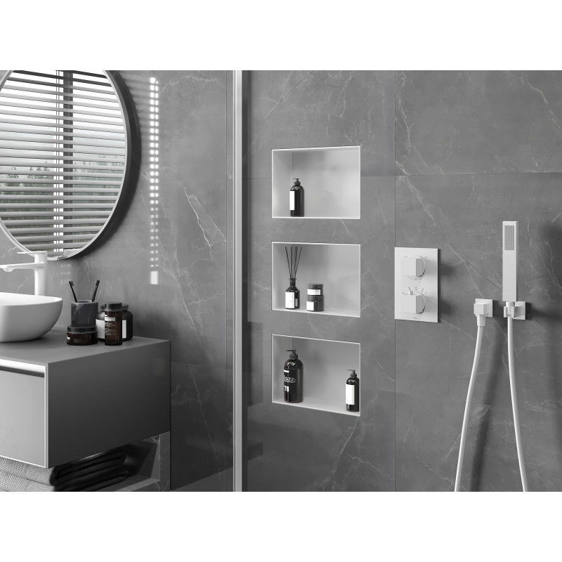 Mexen X-Wall-NR vestavná polička bez lemu 30 x 20 cm, bílá - 1921302010